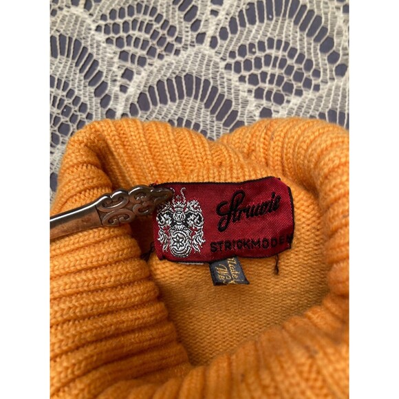 Vintage 70s Sweater 1970s Chevron Wool Strickmoden Western Germany Size Medium - Picture 5 of 8